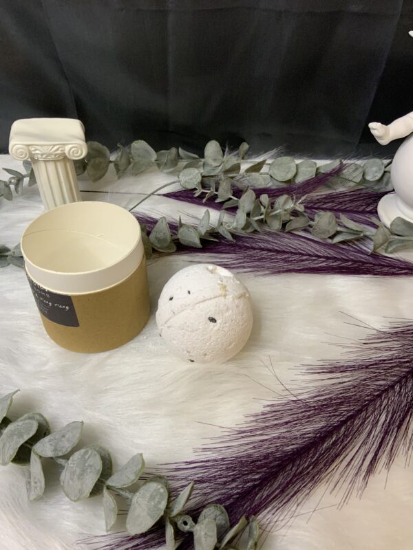 Bombe de bain.  Paix Intérieur  avec Bracelet Gemme Jaspé Blanc – Image 4