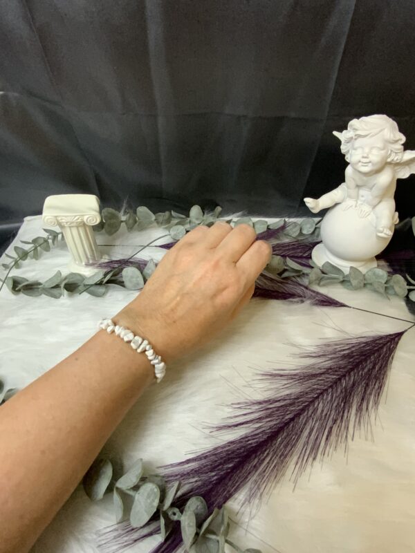 Bombe de bain.  Paix Intérieur  avec Bracelet Gemme Jaspé Blanc – Image 5